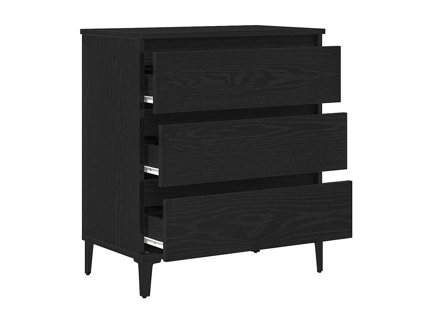 Vitrina Roble negro 60 x 35 x 70 cm Madera contrachapada