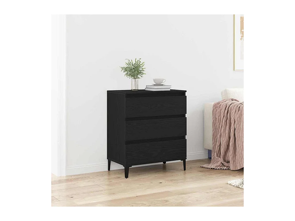 Buffet avec tiroir Chêne noir 60 x 35 x 70 cm Bois d'ingénierie