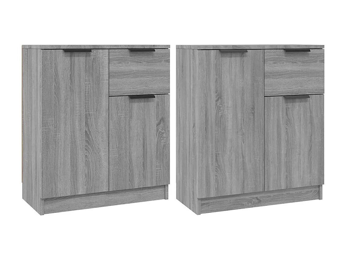 Buffets 2 pièces Sonoma gris 60x30x70 cm Bois d'ingénierie