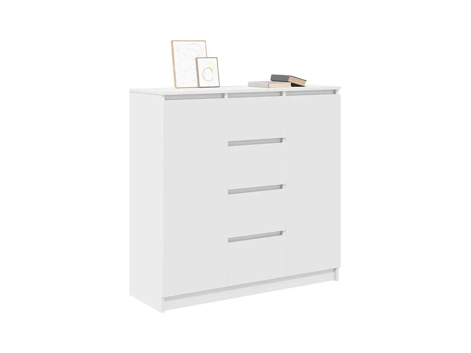 Buffet avec tiroirs blanc 100,5x35x98,5 cm bois d'ingénierie