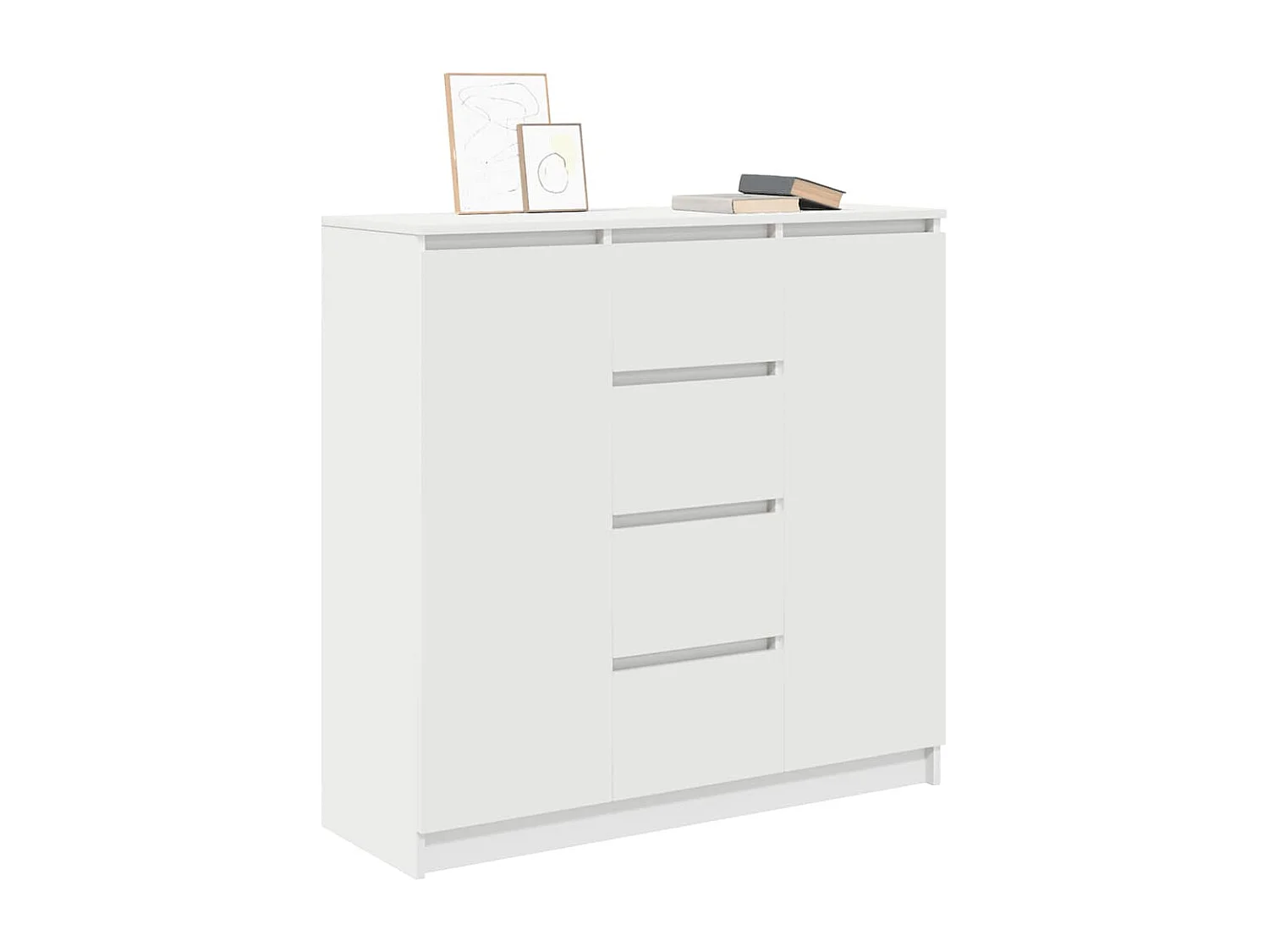 Buffet avec tiroirs blanc 100,5x35x98,5 cm bois d'ingénierie