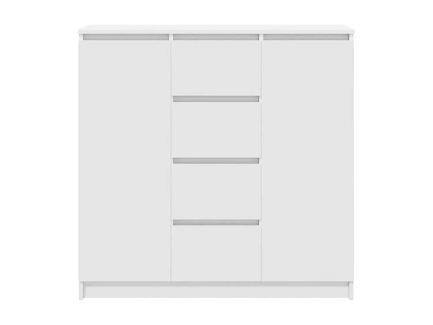 Buffet avec tiroirs blanc 100,5x35x98,5 cm bois d'ingénierie