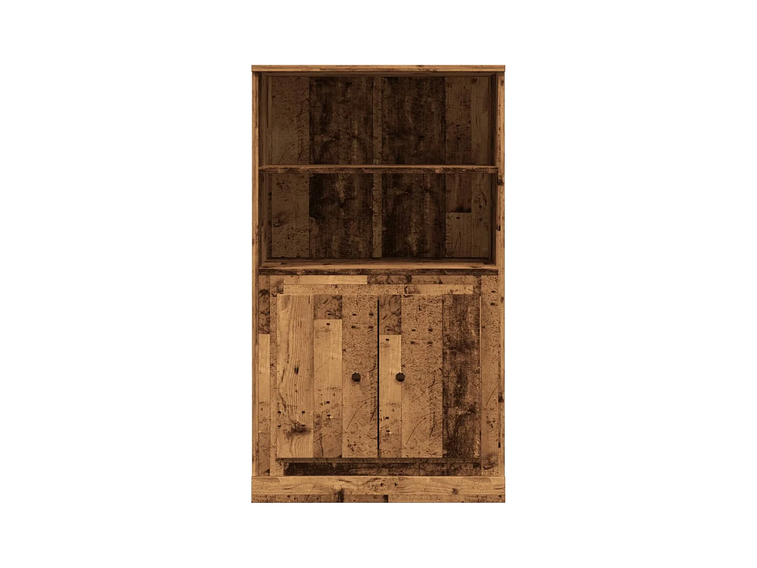 Buffet haut vieux bois 60x35,5x103,5 cm bois d'ingénierie