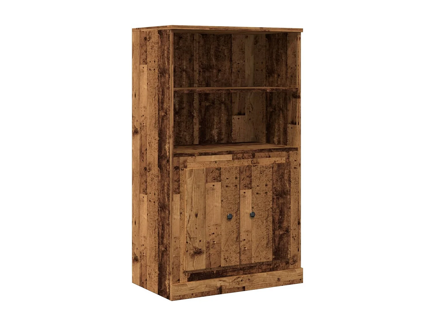 Buffet haut vieux bois 60x35,5x103,5 cm bois d'ingénierie