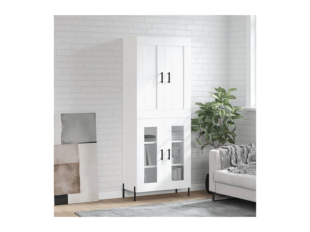 Armário alto 69,5x34x180 cm derivados de madeira branco