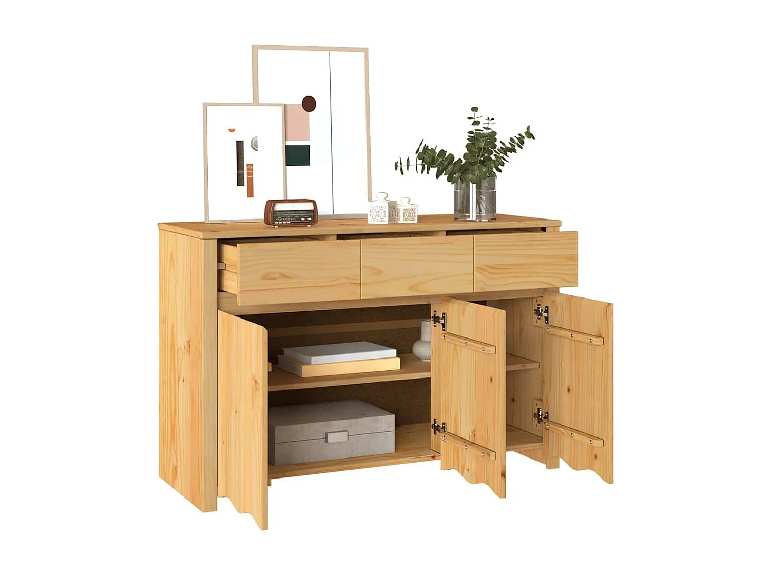 Buffet Drammen Chêne 114 x 43 x 75.5 cm Bois de pin massif