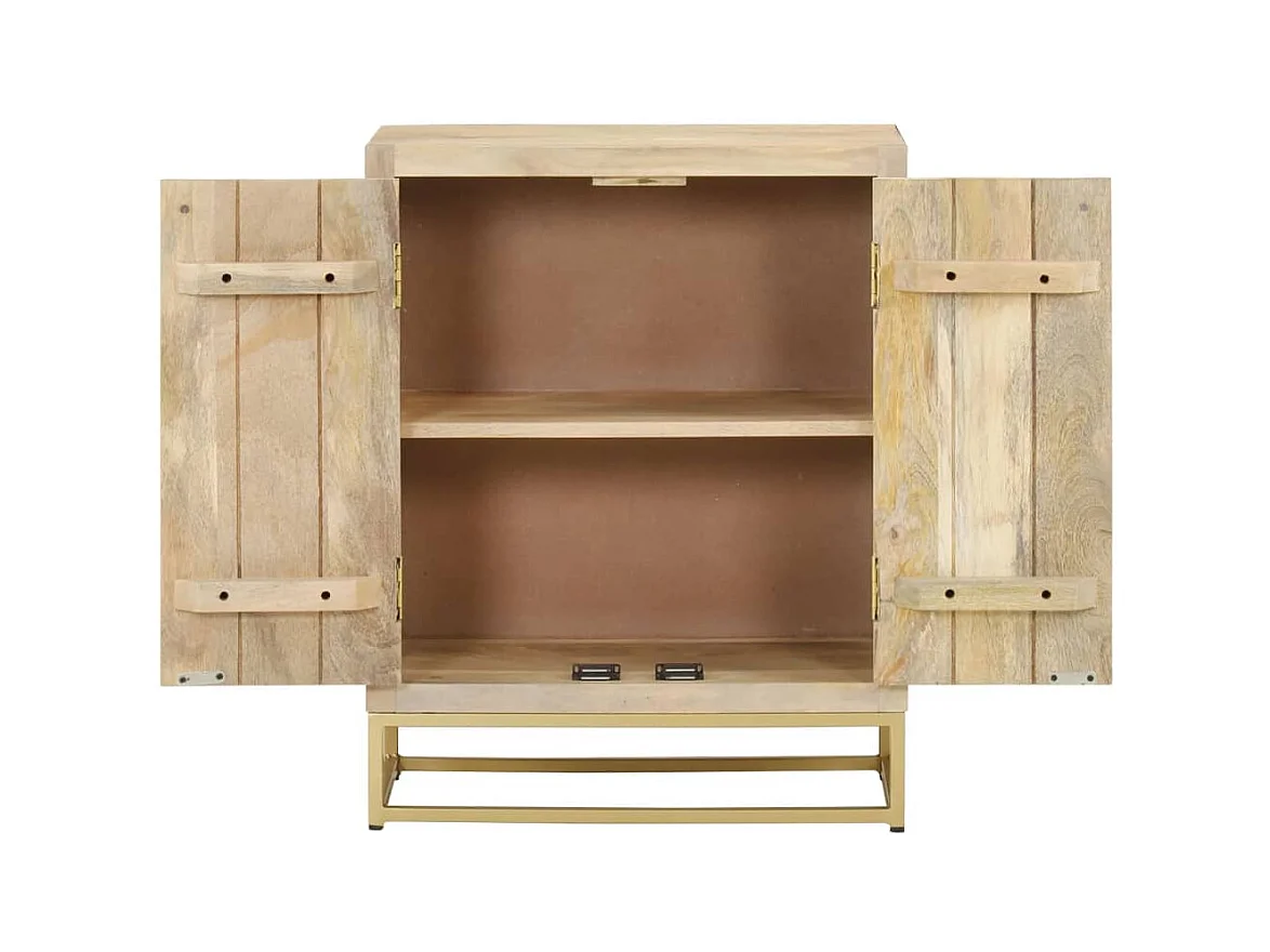Buffet avec 2 portes 55x30x70 cm bois massif de manguier