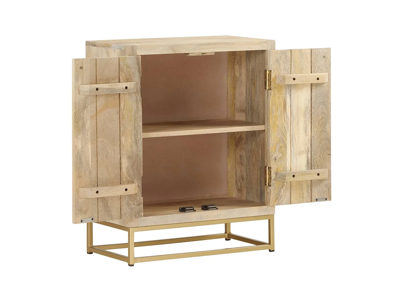 Buffet avec 2 portes 55x30x70 cm bois massif de manguier