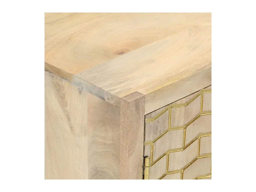 Buffet avec 2 portes 55x30x70 cm bois massif de manguier