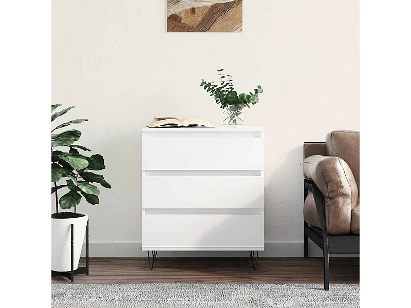 Buffet Blanc 60x35x70 cm Bois d'ingénierie