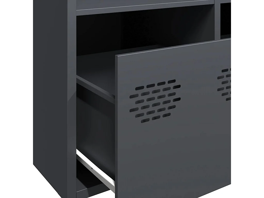 Buffet anthracite 101,5x39x73,5 cm acier laminé à froid