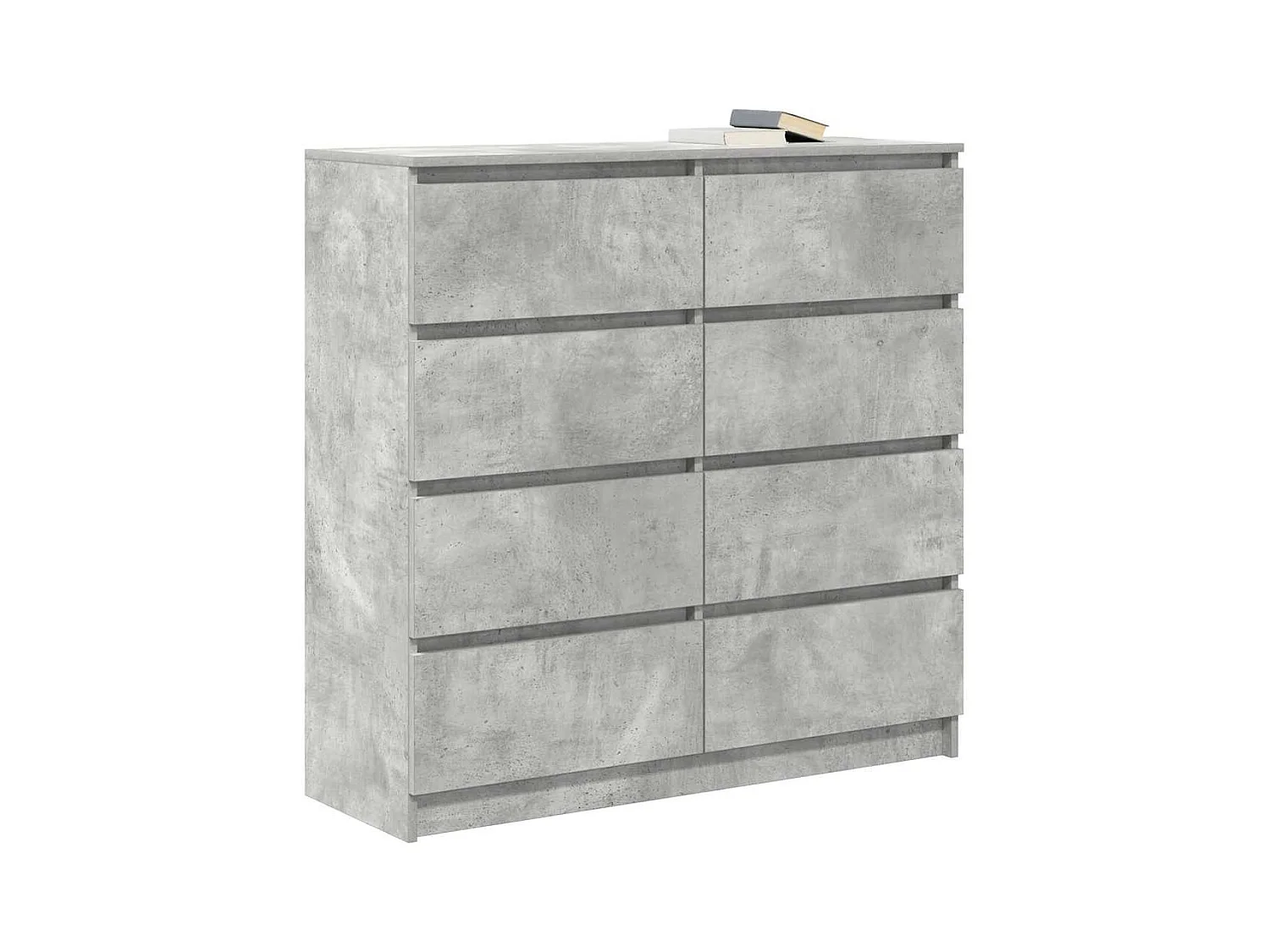 Buffet gris béton 100x35x99 cm bois d'ingénierie