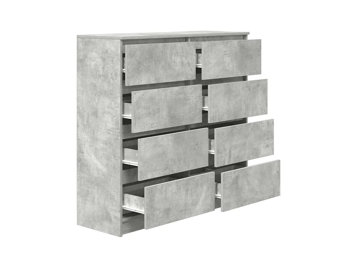 Buffet gris béton 100x35x99 cm bois d'ingénierie