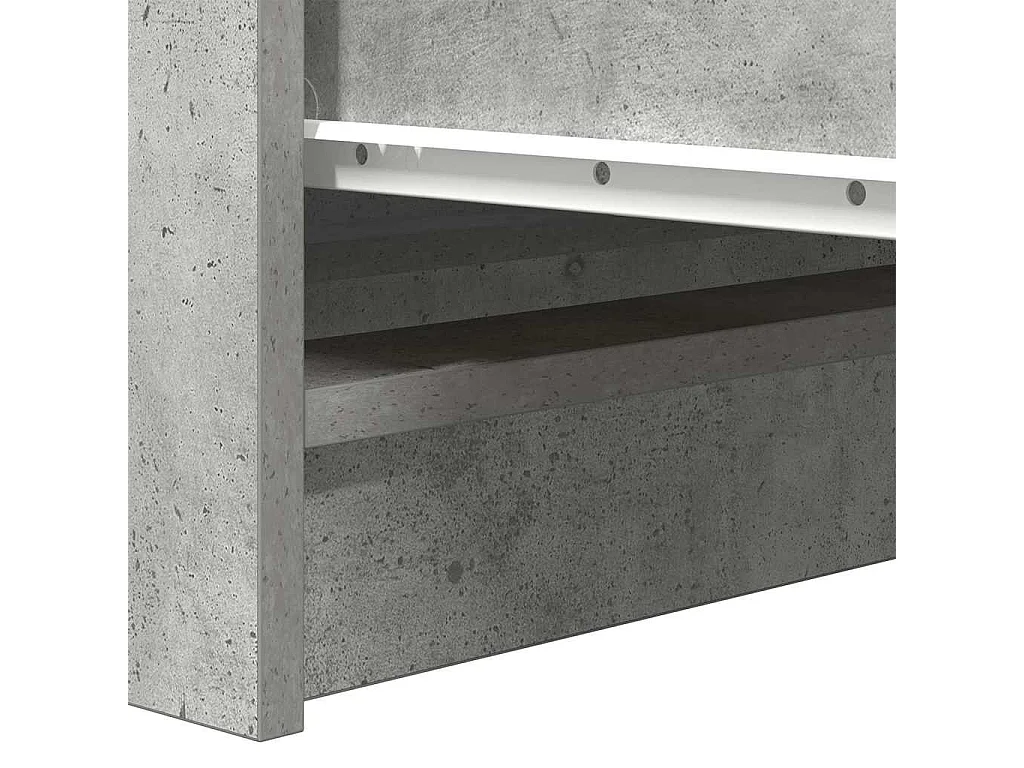 Buffet gris béton 100x35x99 cm bois d'ingénierie