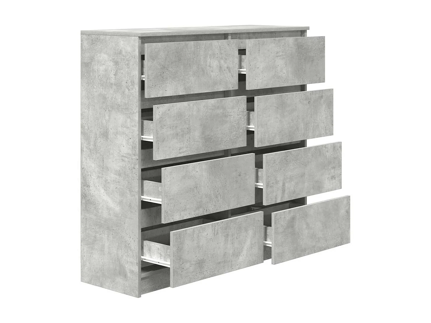 Buffet gris béton 100x35x99 cm bois d'ingénierie