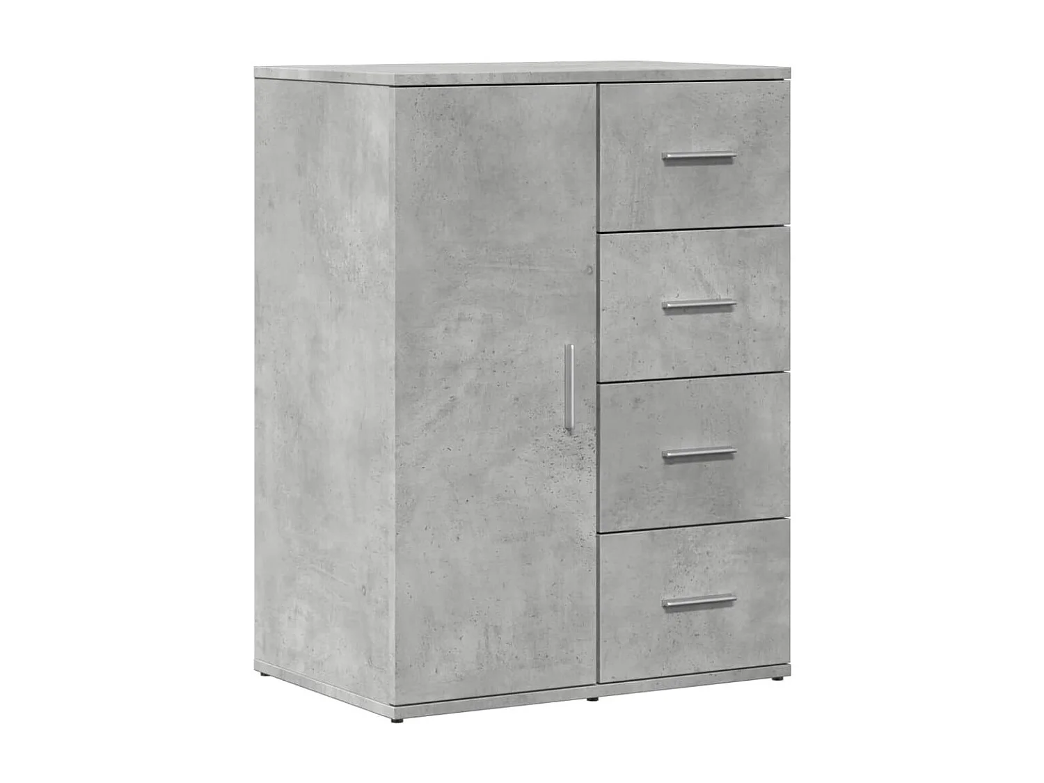 Buffets 2 pièces gris béton 59x39x80 cm bois d'ingénierie