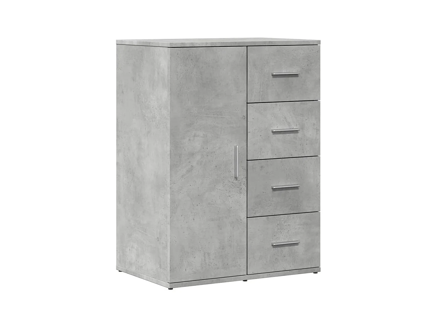 Buffets 2 pièces gris béton 59x39x80 cm bois d'ingénierie