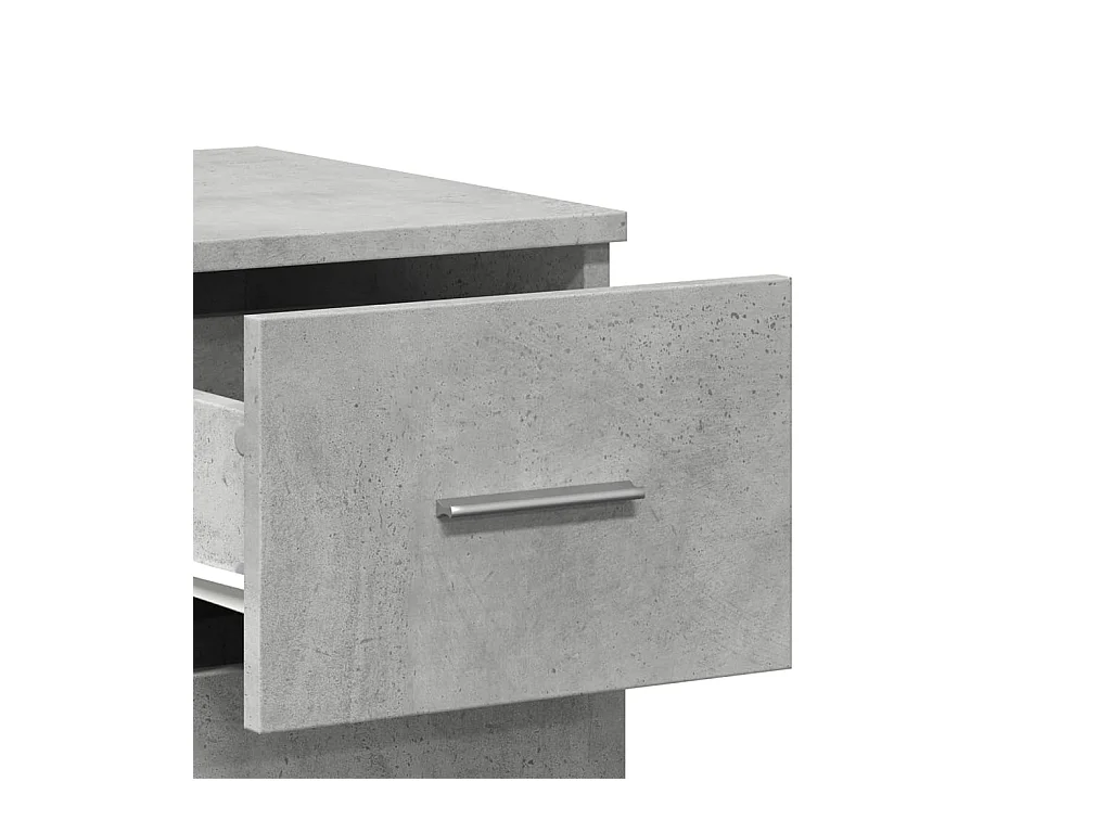 Buffets 2 pièces gris béton 59x39x80 cm bois d'ingénierie