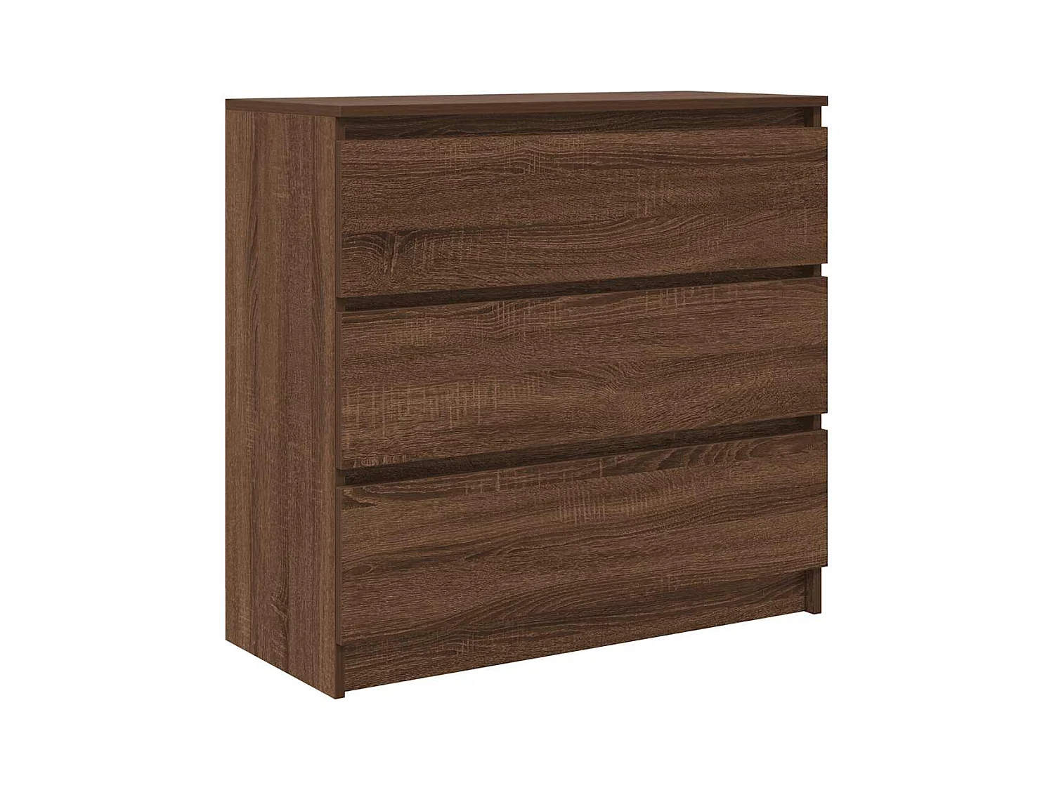 Buffet chêne marron 80x35x76 cm bois d'ingénierie