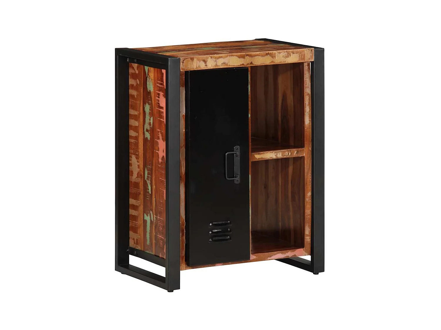 Buffet multicolore 55x35x70 cm bois massif récupération