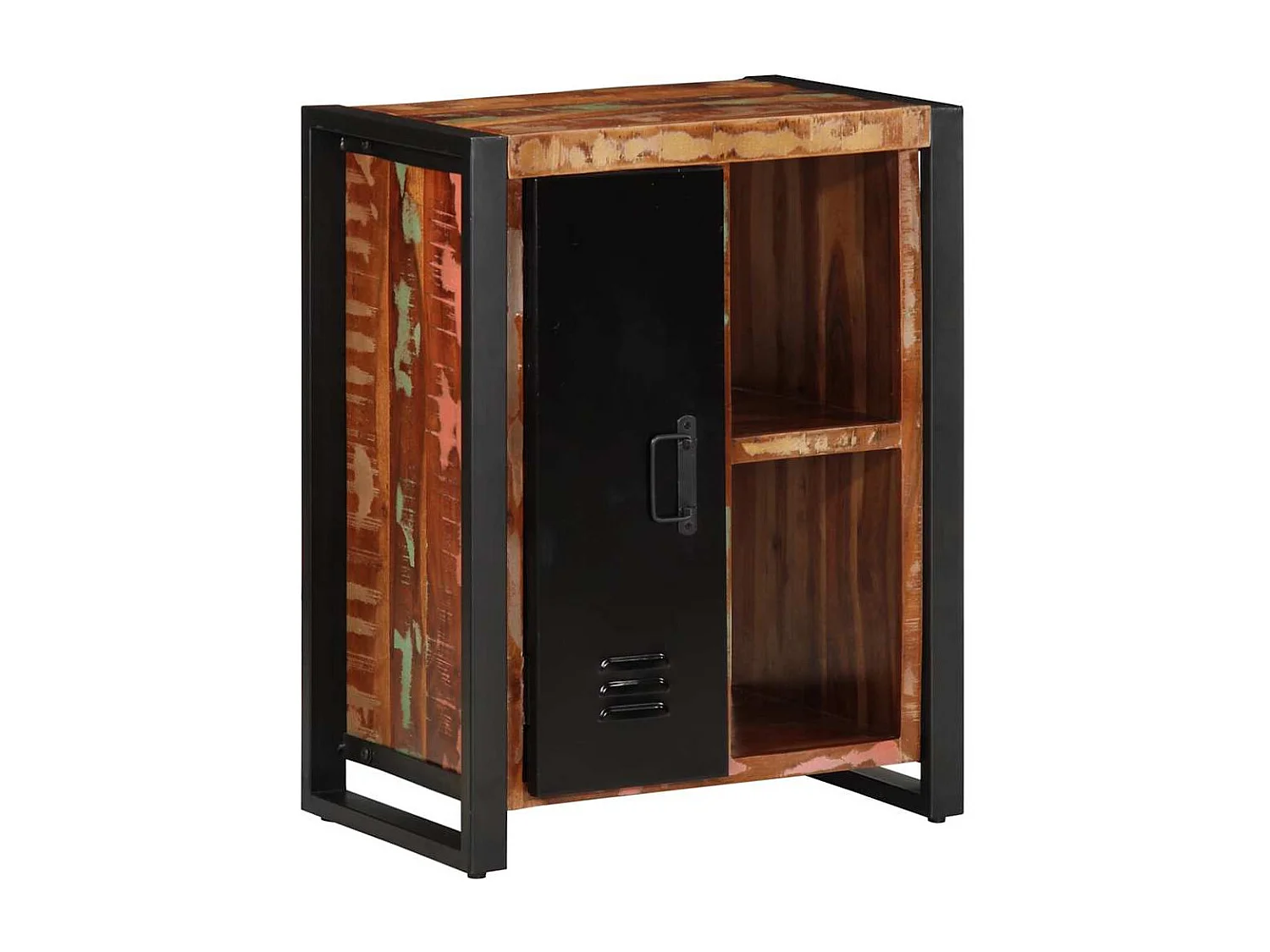 Aparador multicor 55x35x70 cm madeira maciça recuperada