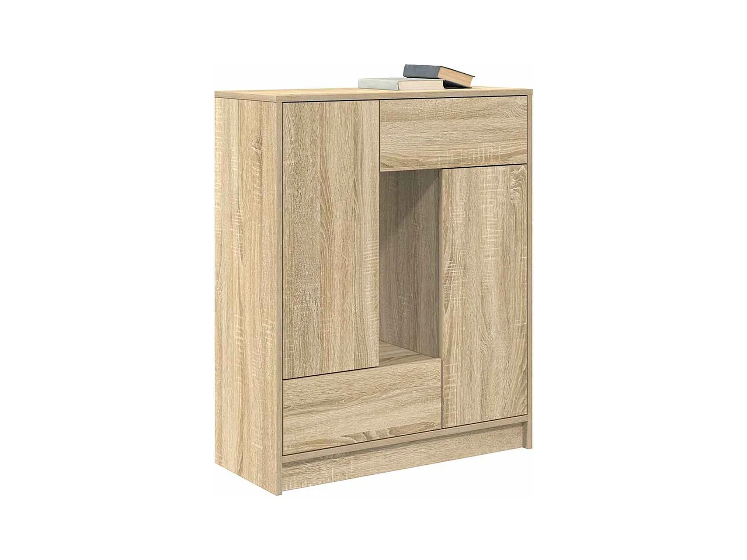 Buffet avec tiroirs et portes chêne sonoma 73x31x90 cm