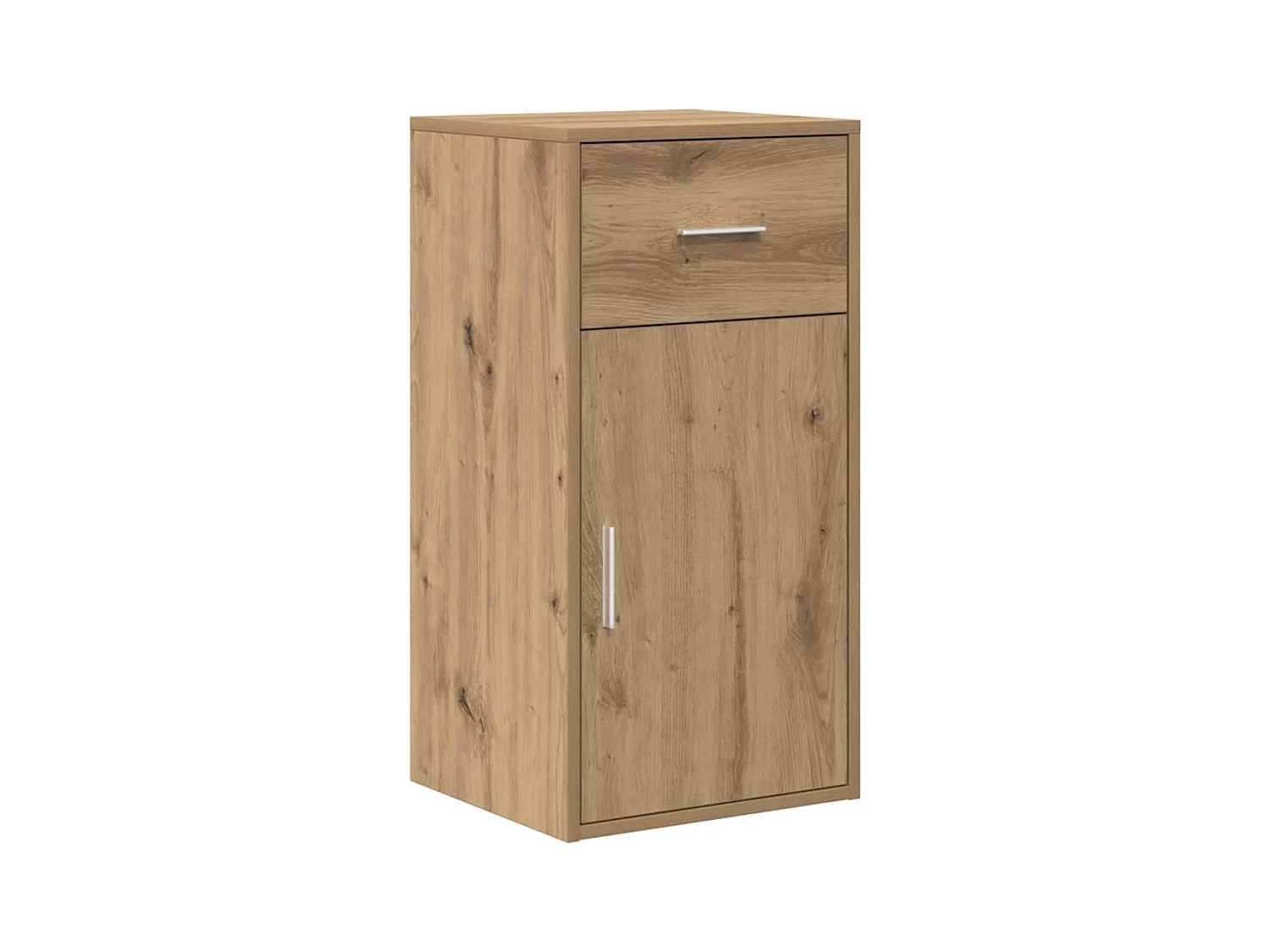 Dressoir artisanaal eikenkleurig 38 x 34,5 x 75 cm Bewerkt hout