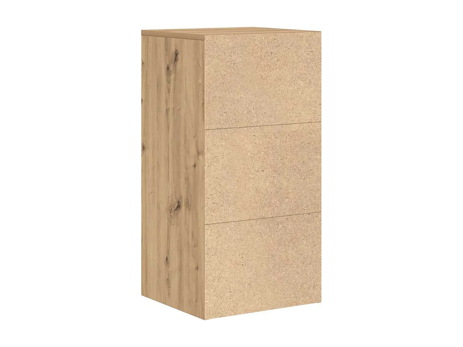 Dressoir artisanaal eikenkleurig 38 x 34,5 x 75 cm Bewerkt hout