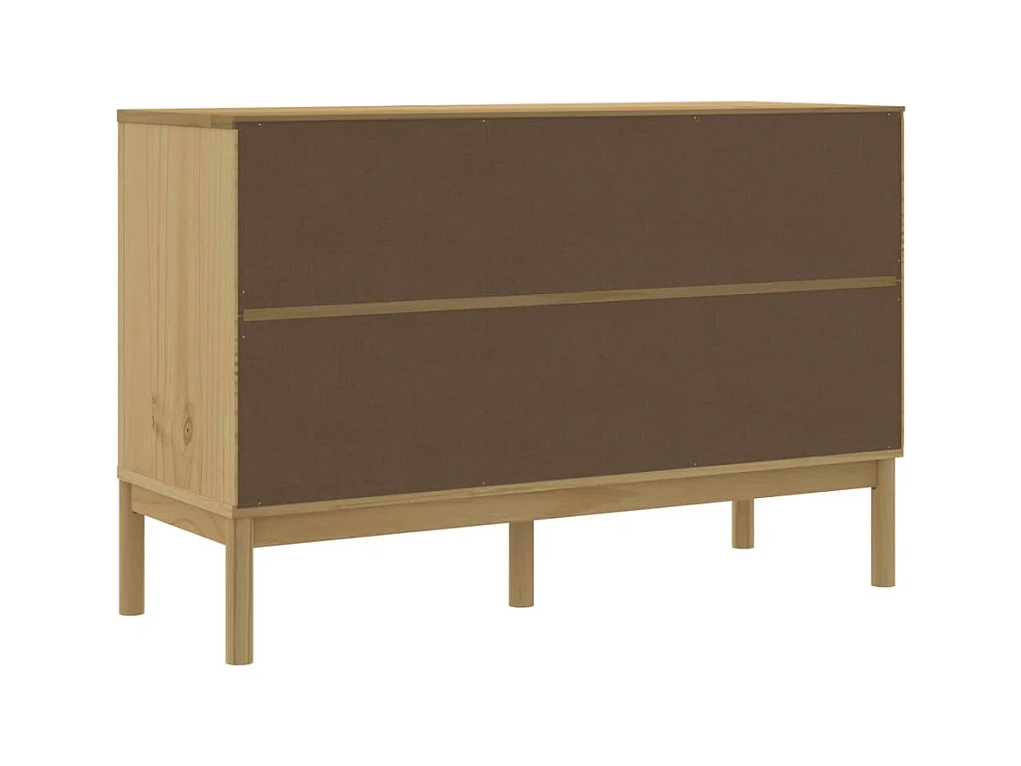 Buffet FLORO marron cire 114x43x74 cm bois massif de pin