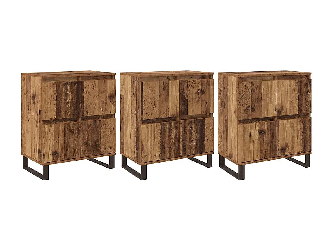 Tableros Lateral 3 piezas Madera vieja 180 x 35 x 70 cm