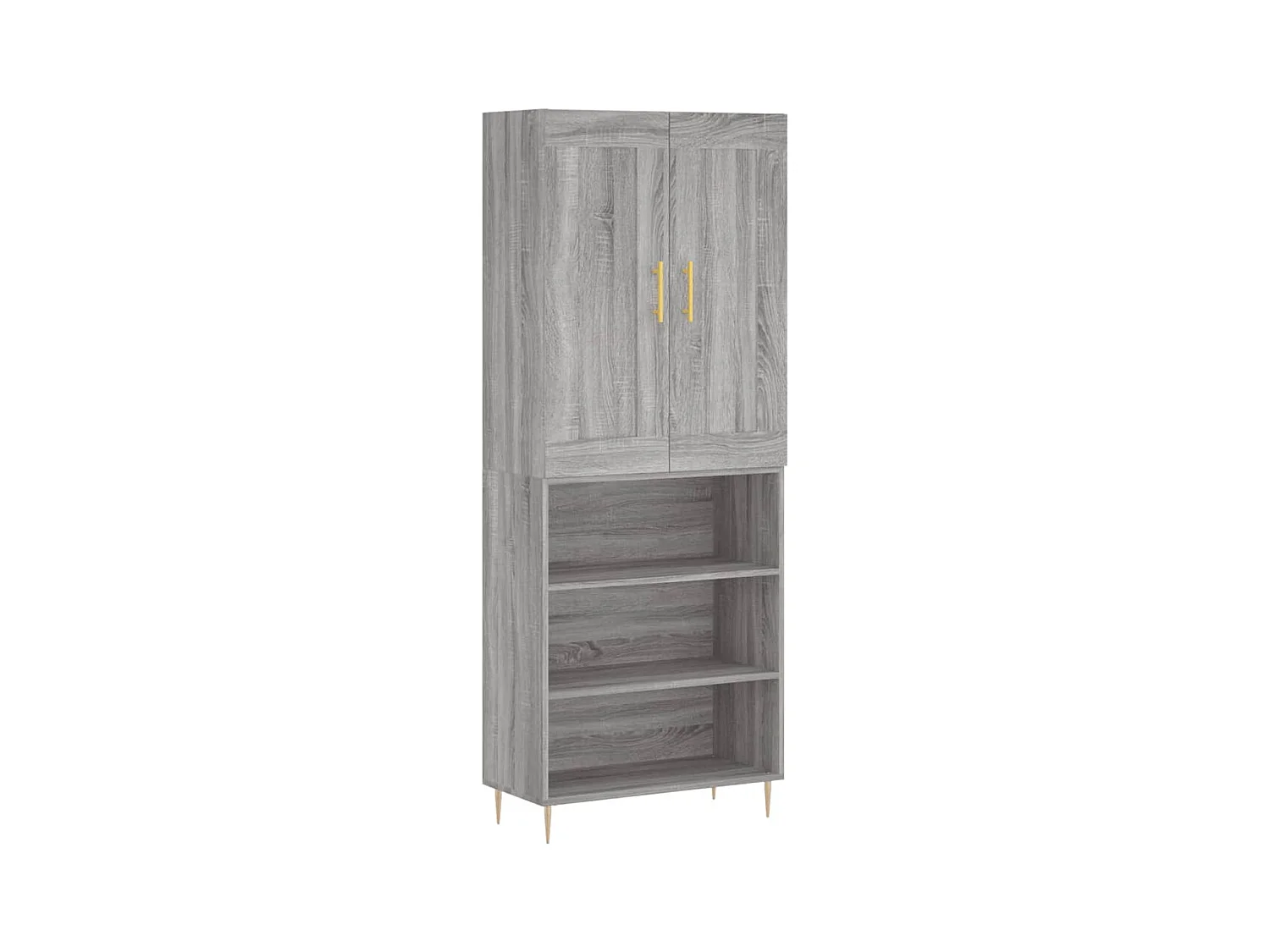 Buffet haut Sonoma gris 69,5x34x180 cm Bois d'ingénierie