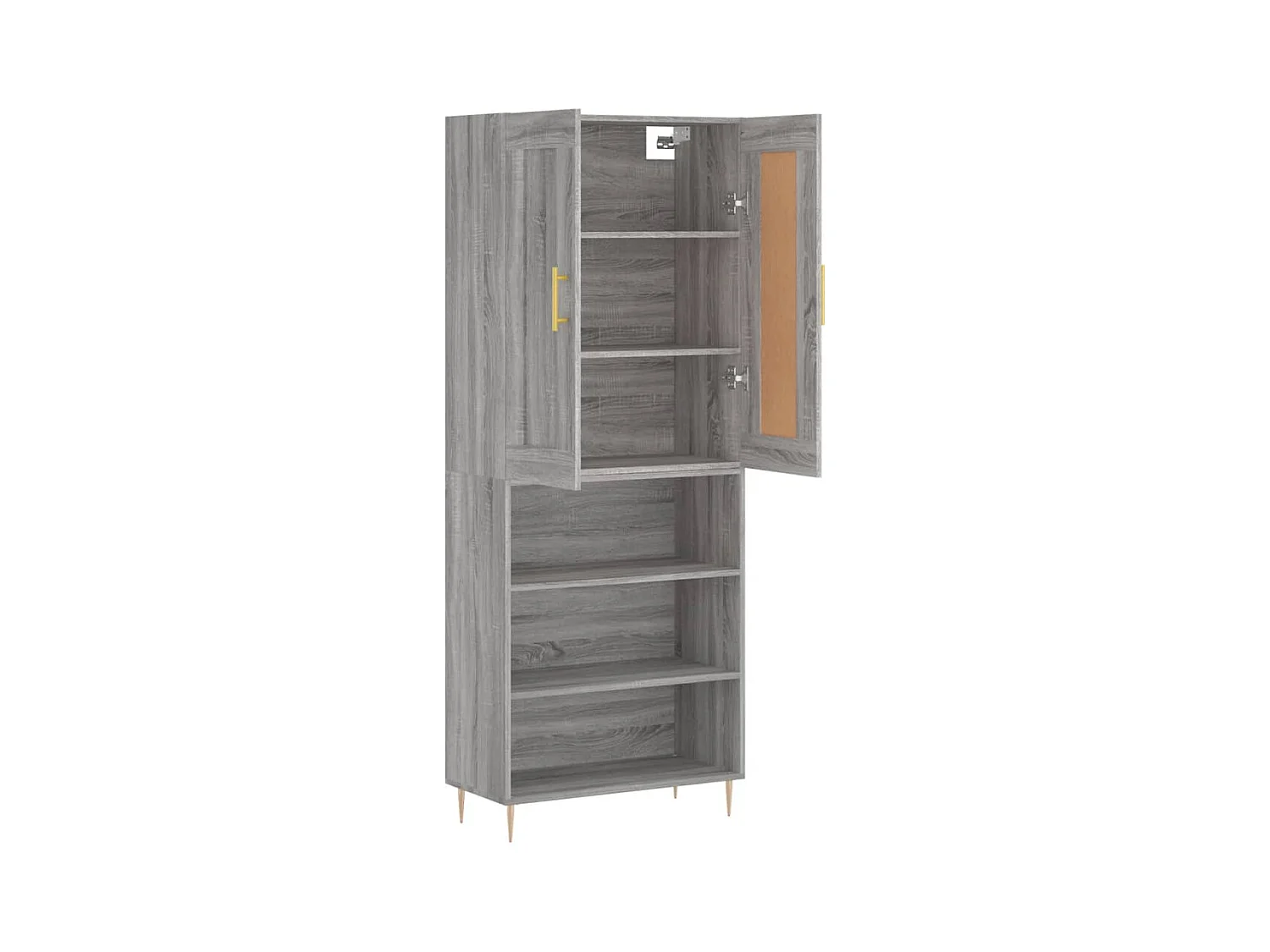 Buffet haut Sonoma gris 69,5x34x180 cm Bois d'ingénierie