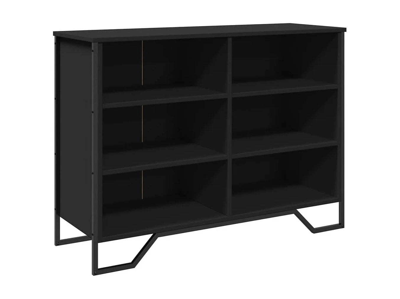 Buffet noir 101x35,5x74,5 cm bois d'ingénierie