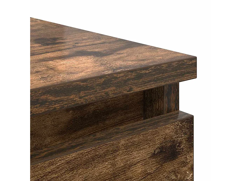 Buffet avec tiroirs chêne fumé 37,5x35x99 cm bois d'ingénierie