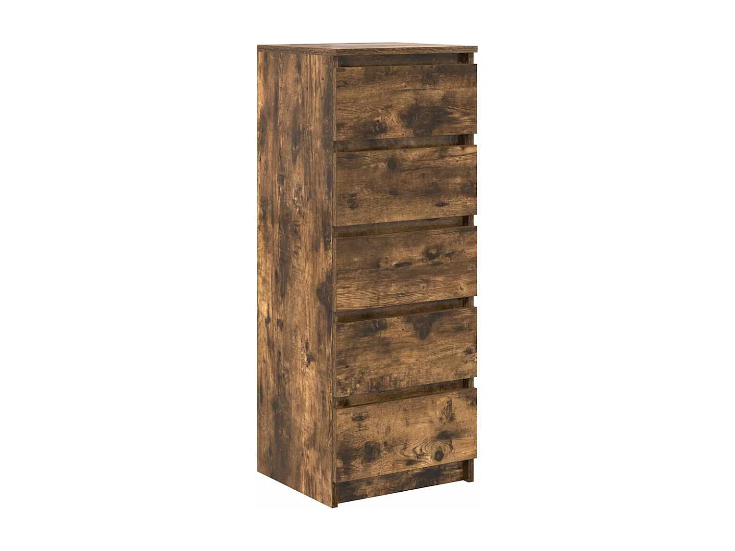 Buffet avec tiroirs chêne fumé 37,5x35x99 cm bois d'ingénierie