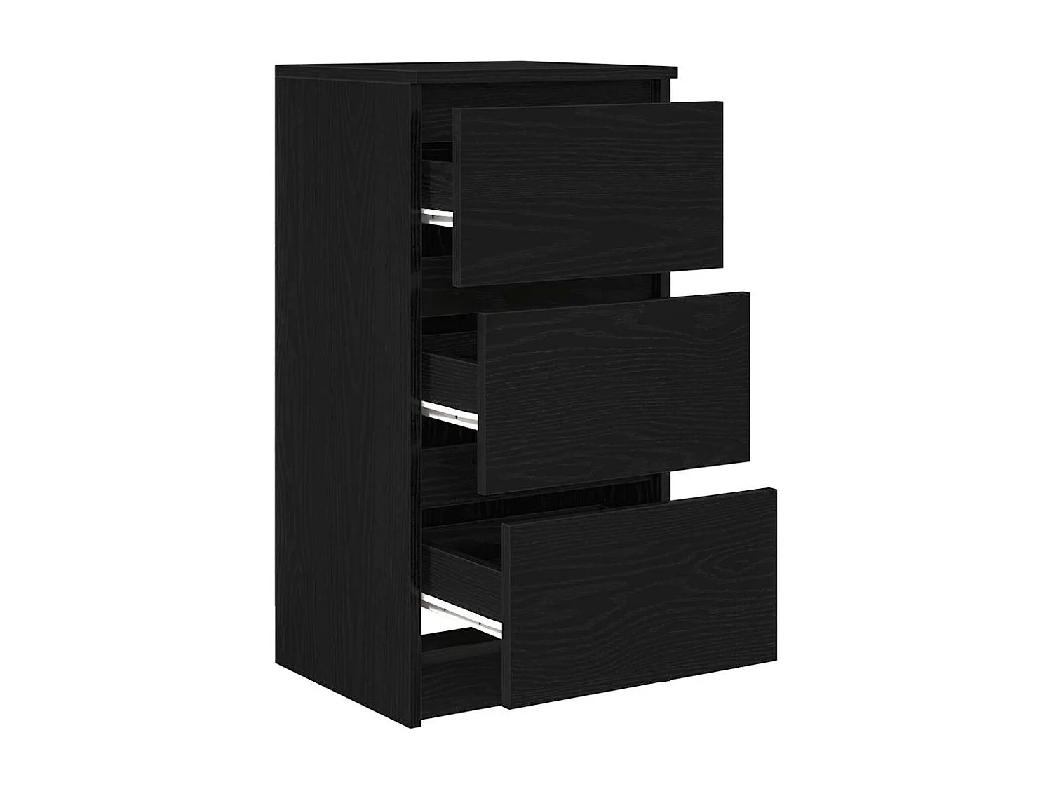 Buffet chêne noir 37,5x35x76 cm bois d'ingénierie