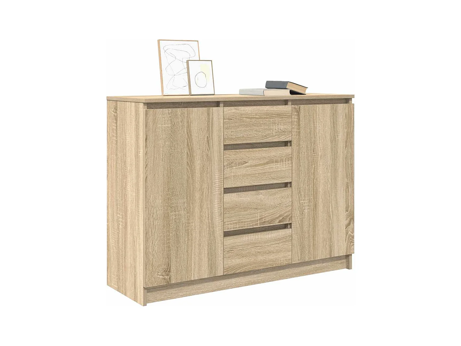 Buffet avec tiroirs chêne sonoma 100,5x35x76 cm bois ingénierie