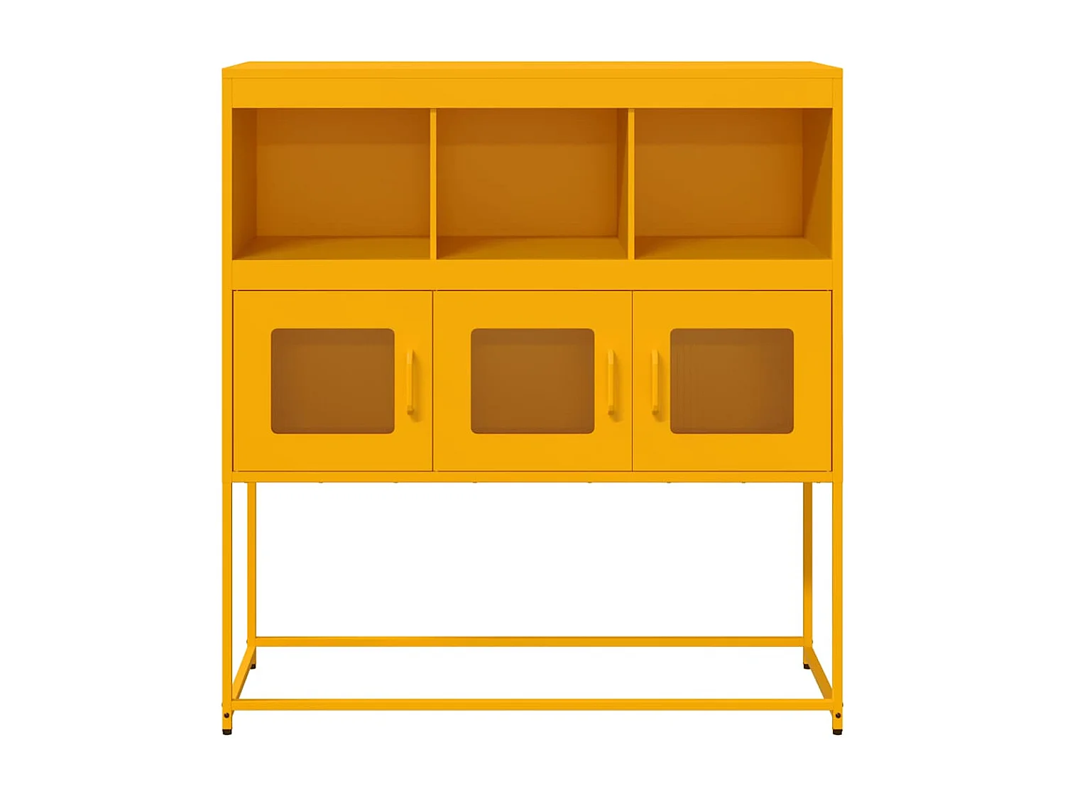 Buffet jaune moutarde 100,5x39x107 cm acier laminé à froid