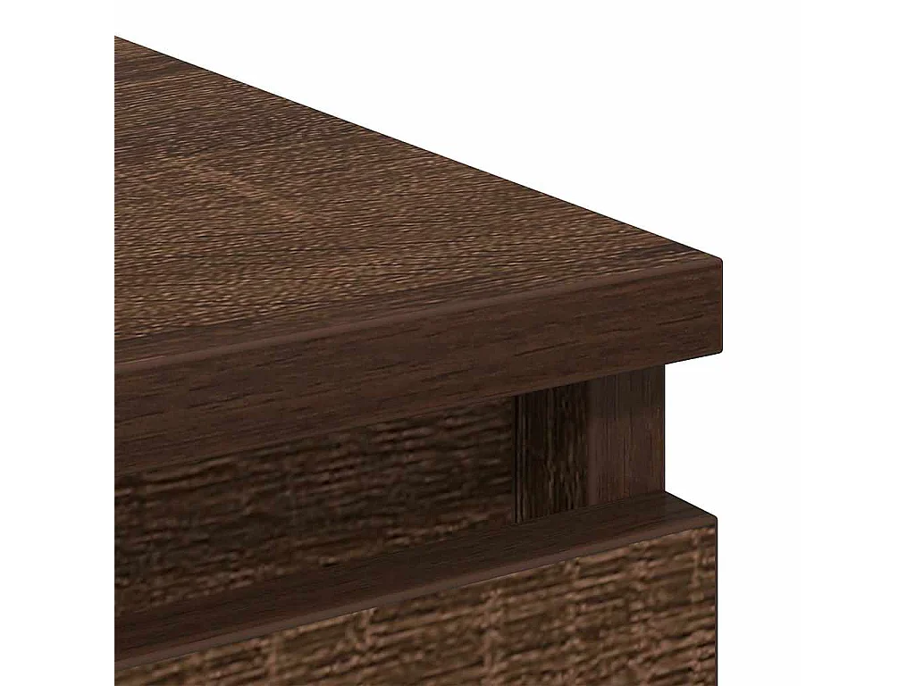 Buffet chêne marron 37,5x35x76 cm bois d'ingénierie