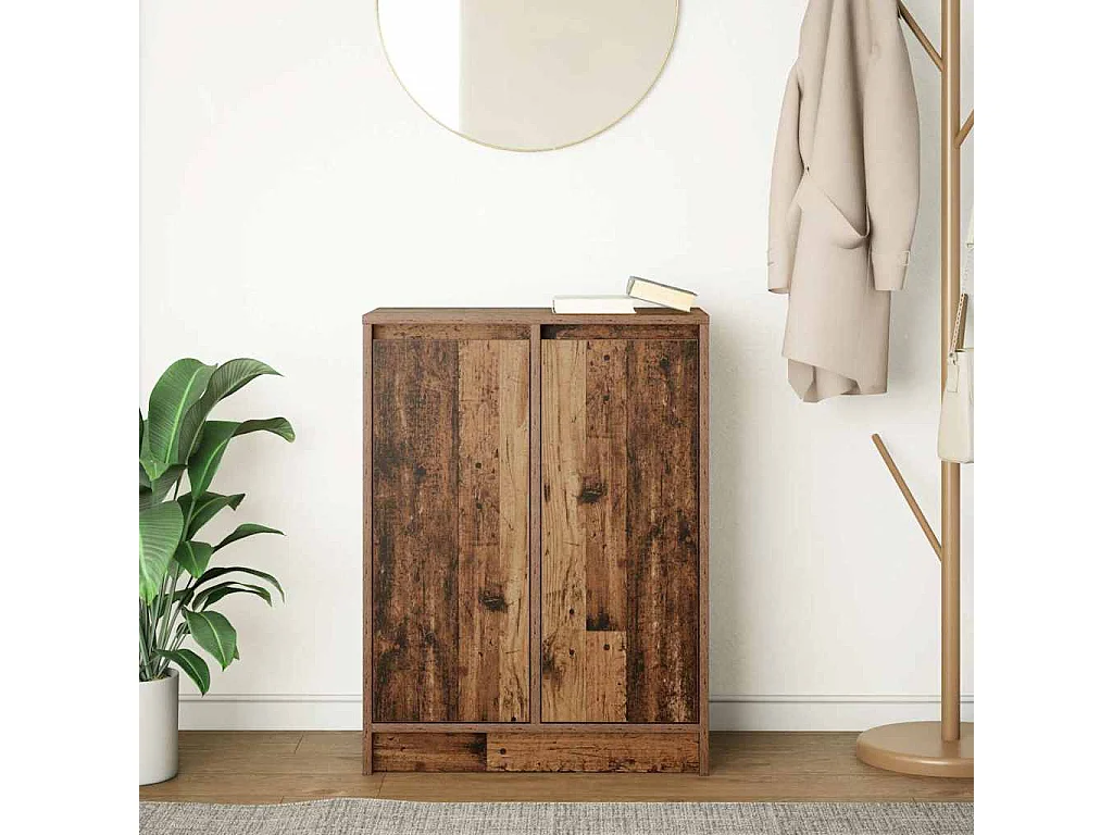 Buffet vieux bois 57x34x76 cm bois d'ingénierie