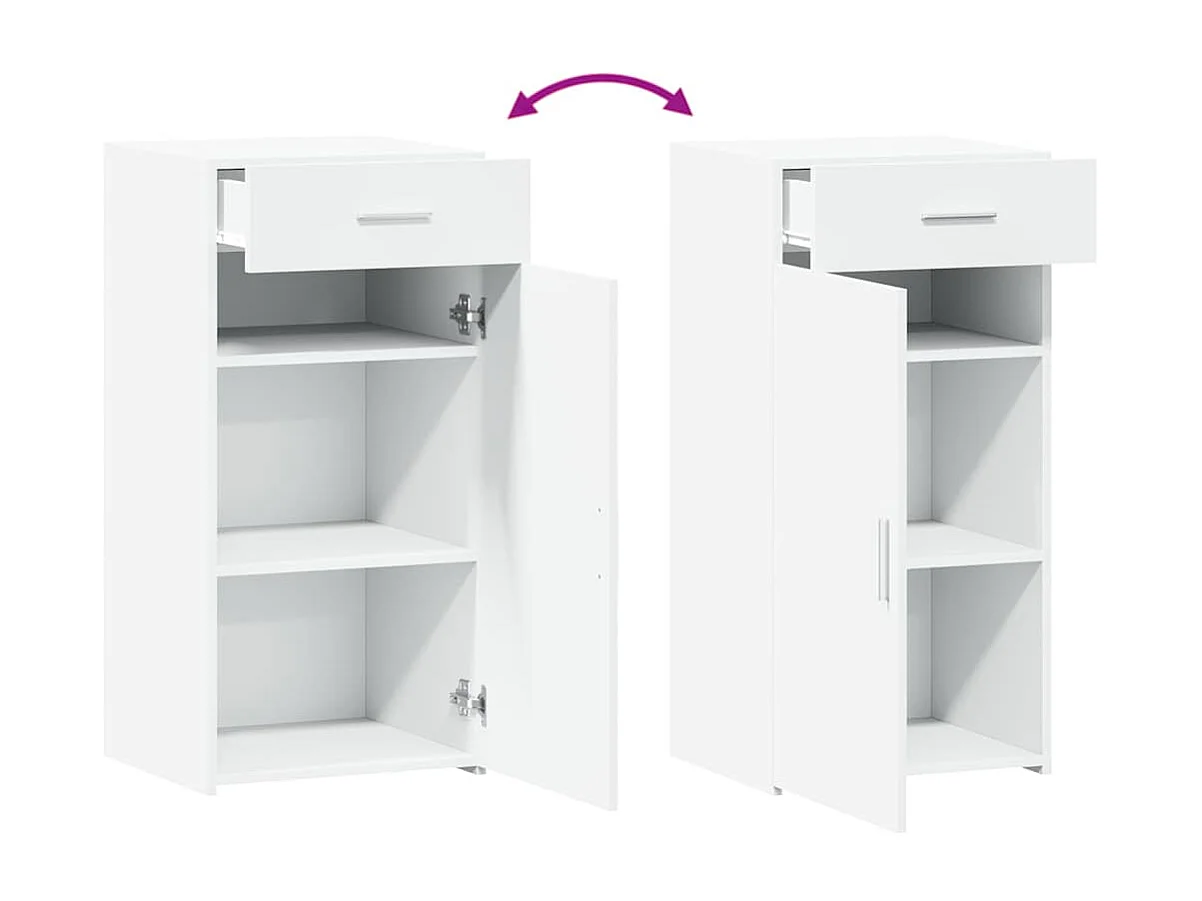 Buffet blanc 45x42,5x93 cm bois d'ingénierie