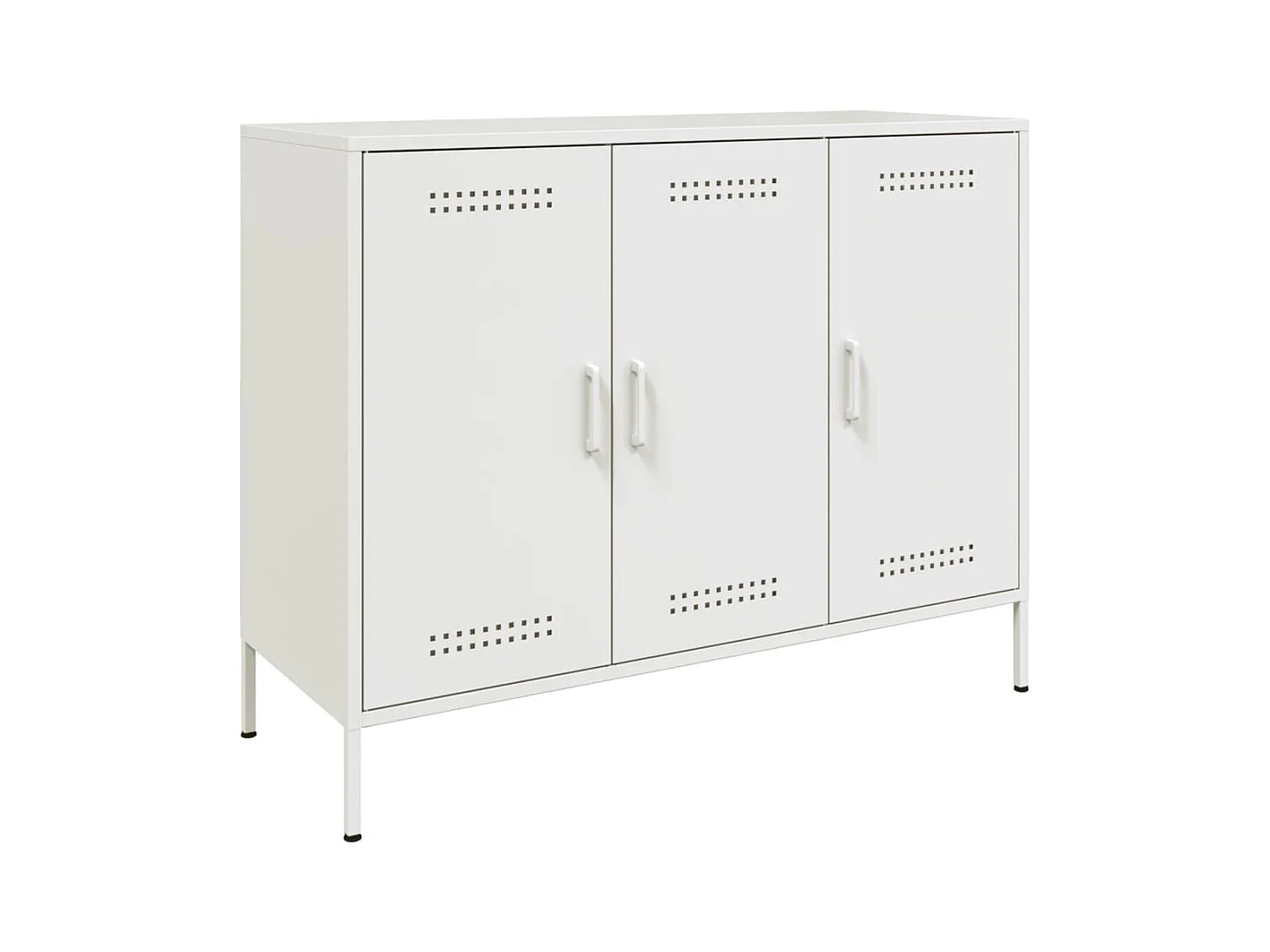 Buffet blanc 100,5x39x79 cm acier