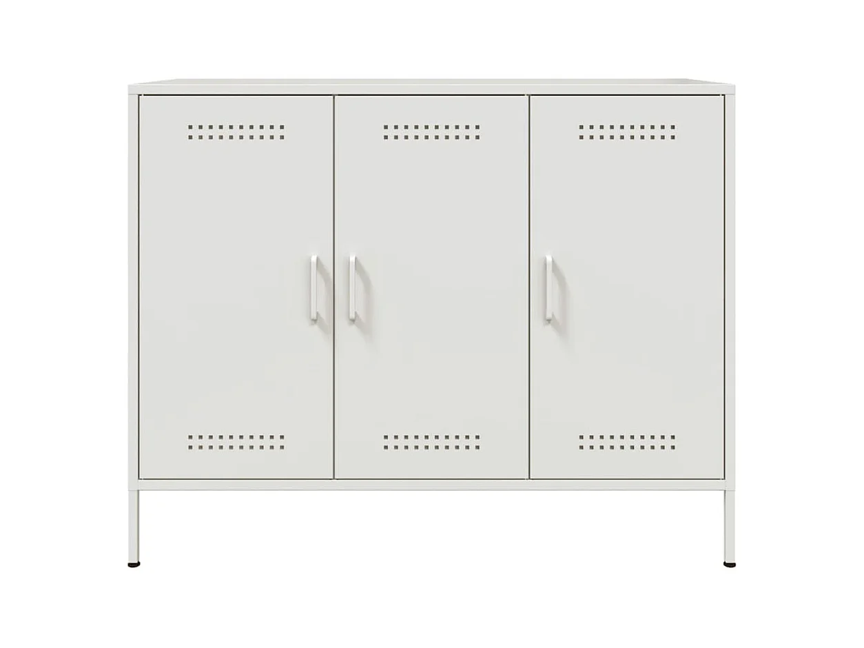 Buffet blanc 100,5x39x79 cm acier