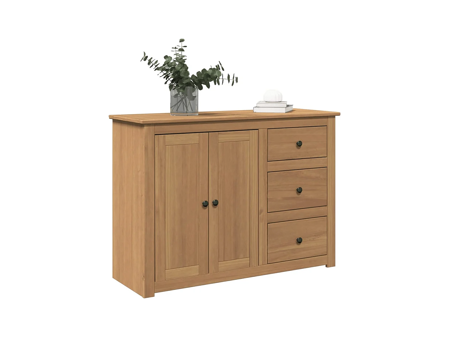 Aparador con cajones Panama madera maciza pino 112x40x80 cm