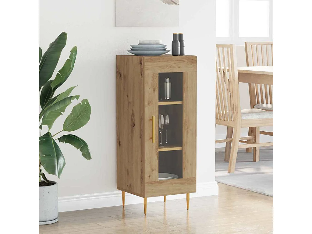 Buffet chêne artisanal 34 x 34,5 x 90 cm Bois d'ingénierie