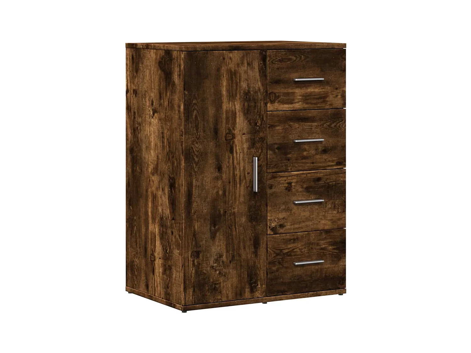 Buffets 2 pièces chêne fumé 59x39x80 cm bois d'ingénierie