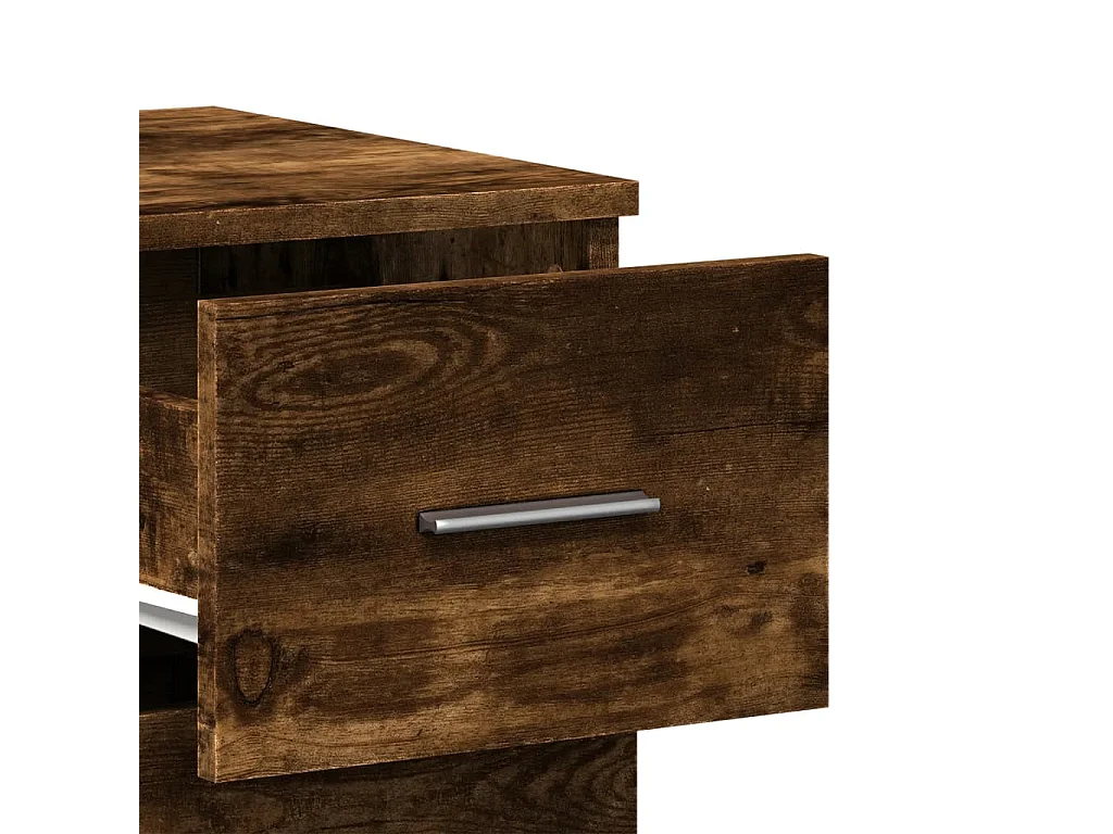 Buffets 2 pièces chêne fumé 59x39x80 cm bois d'ingénierie