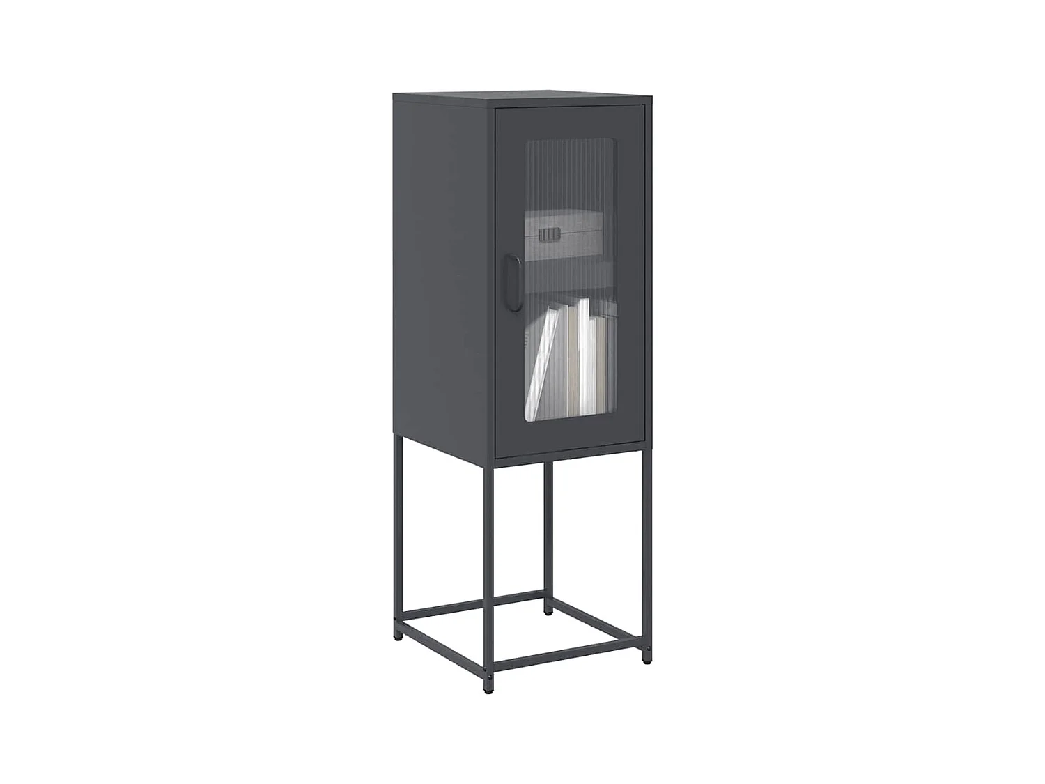 Aparador de acero laminado en frío gris antracita 36x39x107 cm
