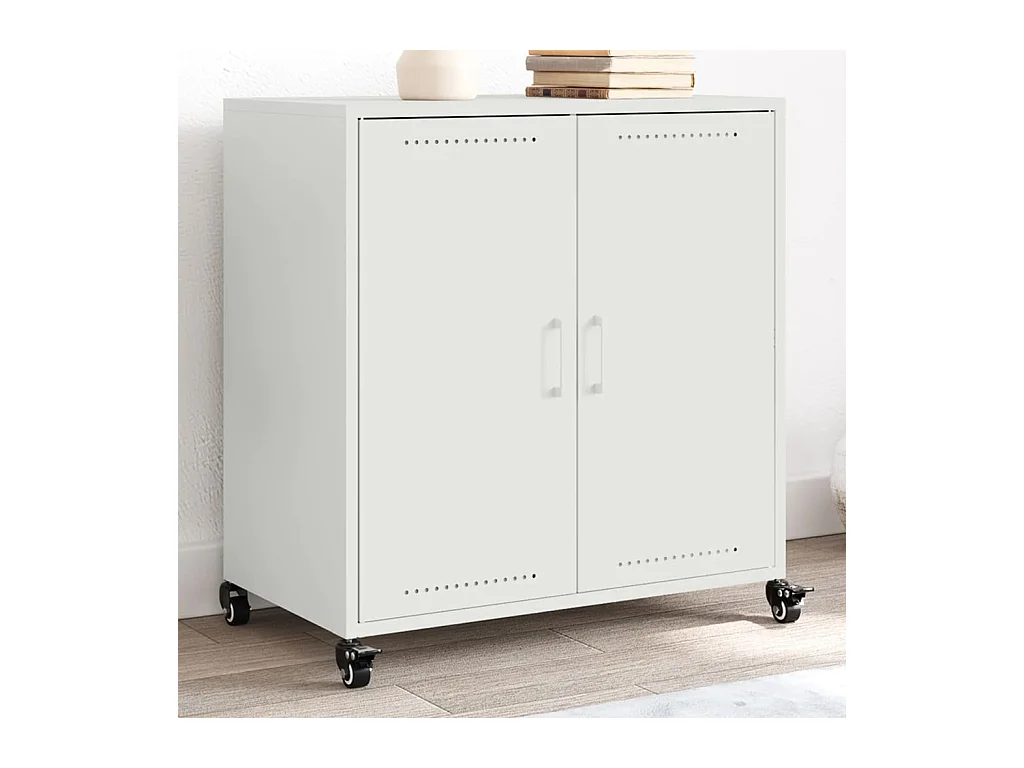 Buffet blanc 68x39x72 cm acier