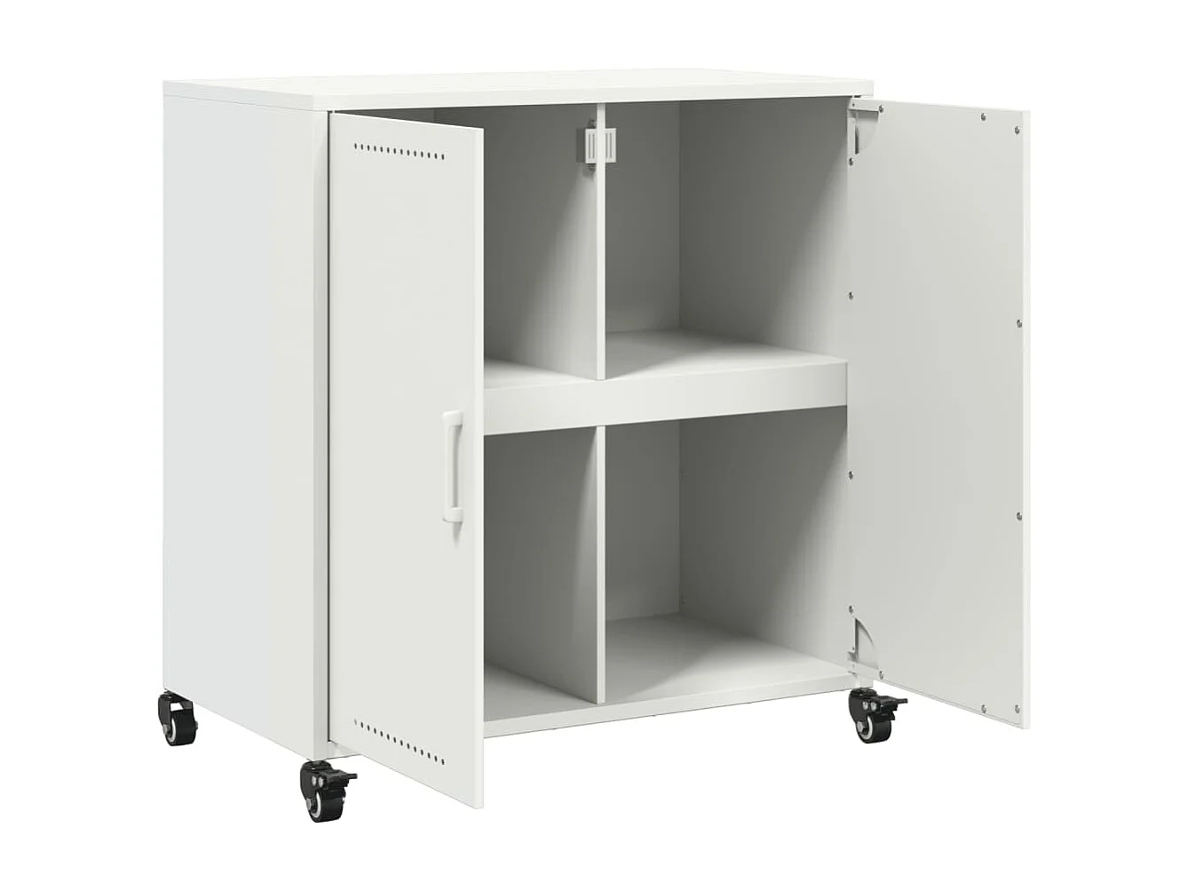 Aparador de acero blanco 68x39x72 cm